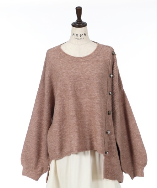 axes femme(アクシーズファム)の「洗えるふわふわニットPO(ニット/セーター・レディース・ベージュ/グレー/ピンク・MEDIUM)」の9枚目の写真