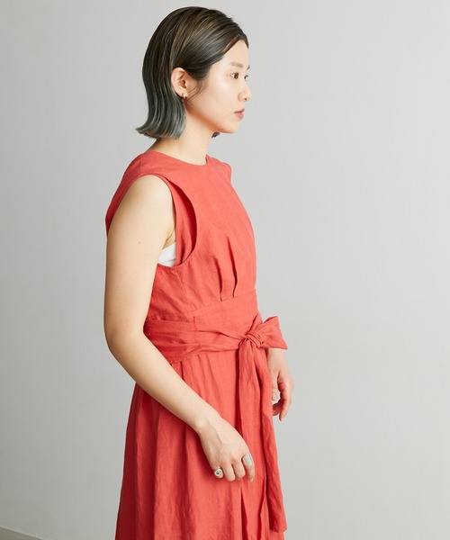 nitca（ニトカ）の「プレーンファブリックベルトブラウス（シャツ/ブラウス・レディース・レッド/ブラック/キナリ・FREE）」の5枚目の写真