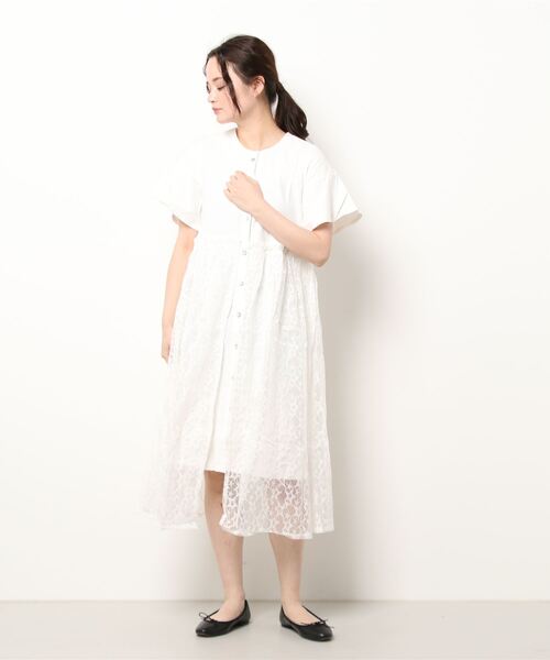 新販売店 ワンピース ワンピース ドレス Apartment F ワンピース 前明き星レース ワンピース