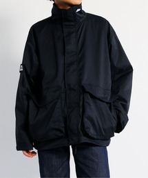 ABU GARCIA | Abu Garcia アブガルシア / WR MILITARY JACKET ウォーターリペレントミリタリージャケット 撥水防汚 ハンドウォーマーポケット ワンポイント ロゴ刺繍 ドロップショルダー ワイド ボックス ビッグシルエット セットアップ / 21SAB-0003(ミリタリージャケット)