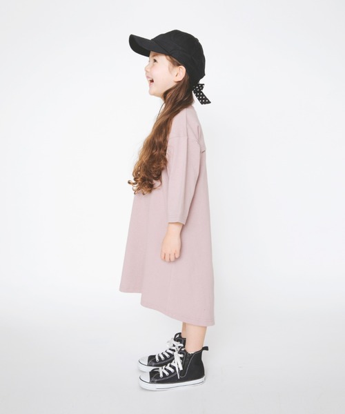 BRANSHES(ブランシェス)の「後ろ切り替え長袖ワンピース(ワンピース・キッズ・ベージュ/ブラウン・100cm/110cm/140cm/150cm/90cm/130cm/80cm/120cm)」の7枚目の写真