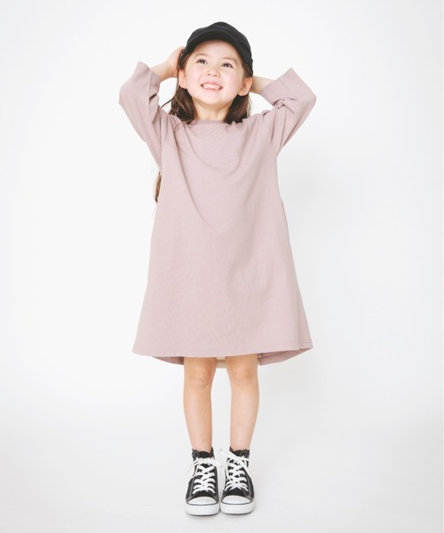 BRANSHES(ブランシェス)の「後ろ切り替え長袖ワンピース(ワンピース・キッズ・ベージュ/ブラウン・100cm/110cm/140cm/150cm/90cm/130cm/80cm/120cm)」の4枚目の写真
