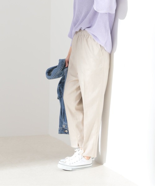 スローブイエナ ボリュームギャザーイージーパンツ ベージュ