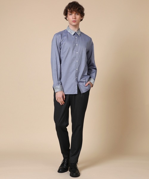 LANVIN グレー ブラック 長袖シャツ シャツ｜ランバンコレクション(メンズ)公式オンラインショップ
