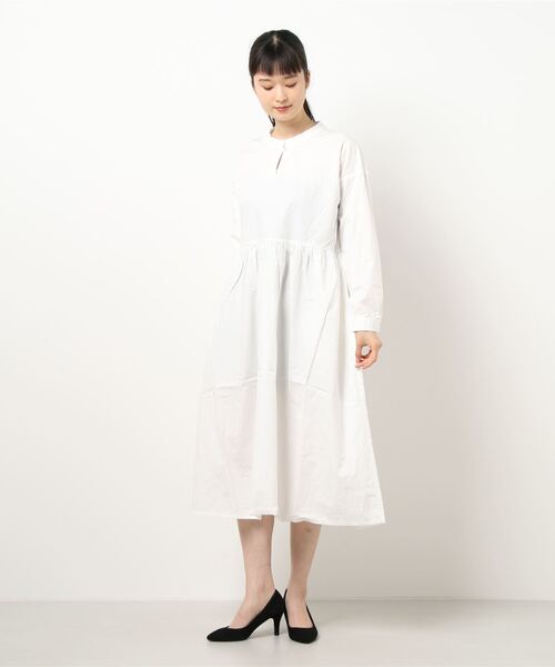 切替ギャザーワンピース 