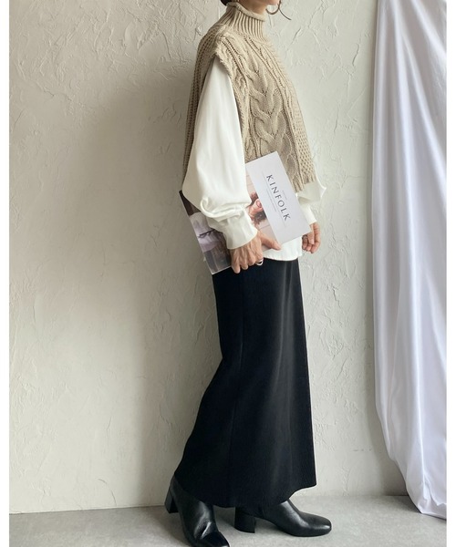 She's Closet(シーズクローゼット)の「バンドカラーボリューム袖長袖シャツ(シャツ/ブラウス・レディース・ホワイト/ブラック/ベージュ/ブルー・FREE)」の20枚目の写真