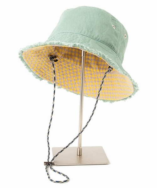 Casselini（キャセリーニ）の「テキスタイルバケットハット（ハット・レディース・ブラック/アイボリー/ミント・FREE）」の3枚目の写真