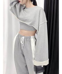 Cut-off sweat bratop set / カットオフスウェットキャミセット