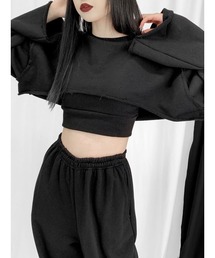 Cut-off sweat bratop set / カットオフスウェットキャミセット