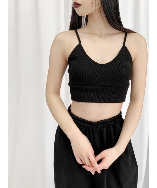 LVEU.（ラブユ.）の「Cut-off sweat bratop set / カットオフスウェットキャミセット（スウェット・レディース・ブラック/グレー・FREE）」の7枚目の写真