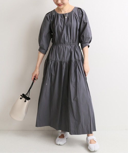 コットンタックギャザーワンピース 手洗い可能 ワンピース Slobe ワンピース Slobe Iena スローブイエナ のファッション