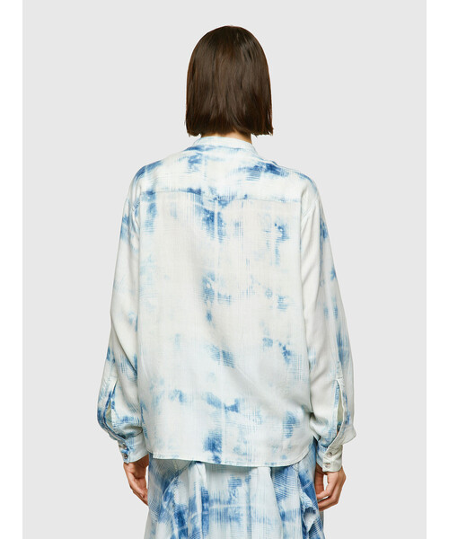 DIESEL（ディーゼル）の「レディース シャツ ブリーチ チェック パッチ ジップ（シャツ/ブラウス・レディース・インディゴブルー・SMALL/X-SMALL/XX-SMALL/MEDIUM）」の7枚目の写真