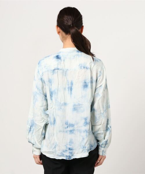 DIESEL（ディーゼル）の「レディース シャツ ブリーチ チェック パッチ ジップ（シャツ/ブラウス・レディース・インディゴブルー・SMALL/X-SMALL/XX-SMALL/MEDIUM）」の4枚目の写真