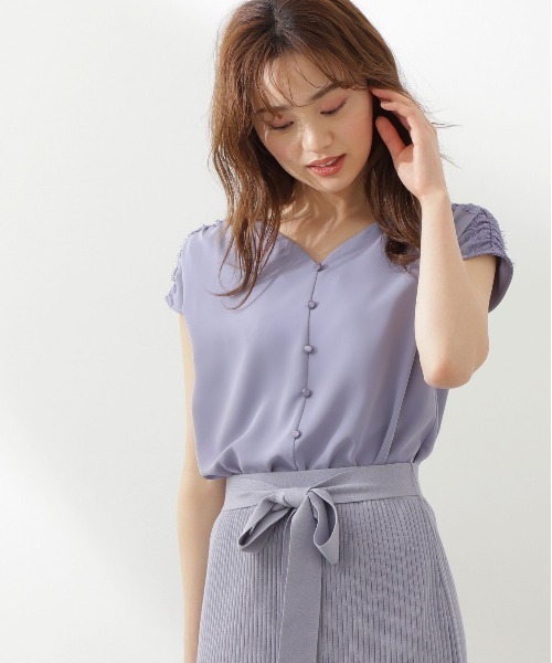 PROPORTION BODY DRESSING（プロポーションボディドレッシング）の「レースショルダーブラウス / 1211110508（シャツ/ブラウス・レディース・ホワイト/ピンク/ブルー・FREE）」の2枚目の写真