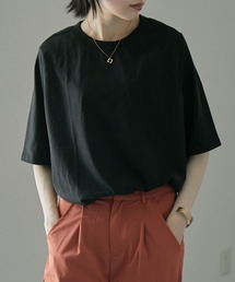 etoll.（エトル）の「モックネック半袖Tシャツ（Tシャツ/カットソー）」