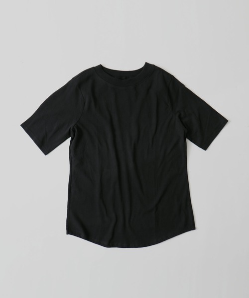 etoll.（エトル）の「モックネック半袖Tシャツ（Tシャツ/カットソー・レディース・オフホワイト/モカ/ブラック/グレイッシュベージュ・3L/L/4L/LL/M）」の18枚目の写真
