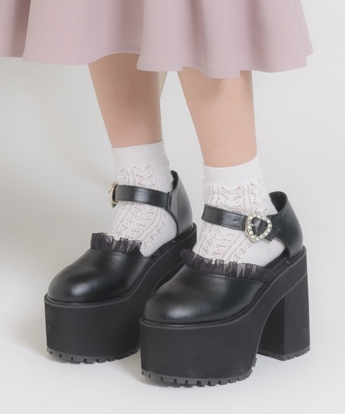 ROJITA（ロジータ）の「フリルハートバックルシューズ（その他シューズ・レディース・ブラック・38/36/37）」の8枚目の写真