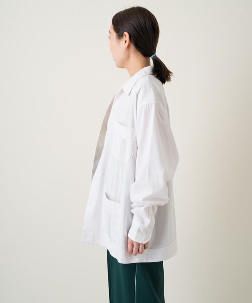 Kastane（カスタネ）の「【WHIMSIC】グアヤベーラ/キューバシャツ（シャツ/ブラウス・レディース・ホワイト/オレンジ・FREE）」の17枚目の写真