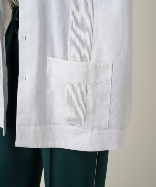 Kastane（カスタネ）の「【WHIMSIC】グアヤベーラ/キューバシャツ（シャツ/ブラウス・レディース・ホワイト/オレンジ・FREE）」の7枚目の写真