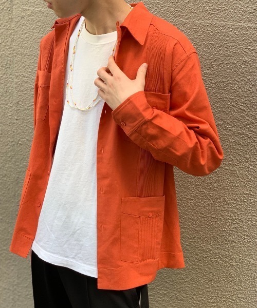 Kastane（カスタネ）の「【WHIMSIC】グアヤベーラ/キューバシャツ（シャツ/ブラウス・レディース・ホワイト/オレンジ・FREE）」の19枚目の写真