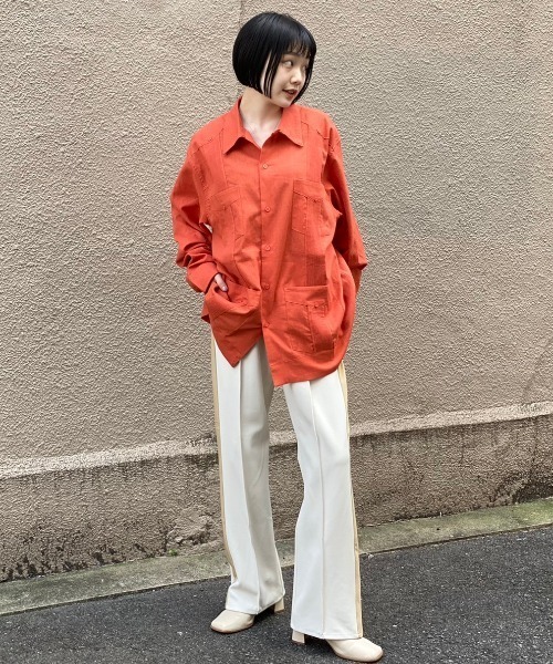 Kastane（カスタネ）の「【WHIMSIC】グアヤベーラ/キューバシャツ（シャツ/ブラウス・レディース・ホワイト/オレンジ・FREE）」の16枚目の写真