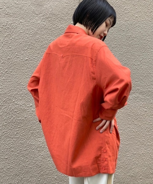 Kastane（カスタネ）の「【WHIMSIC】グアヤベーラ/キューバシャツ（シャツ/ブラウス・レディース・ホワイト/オレンジ・FREE）」の22枚目の写真