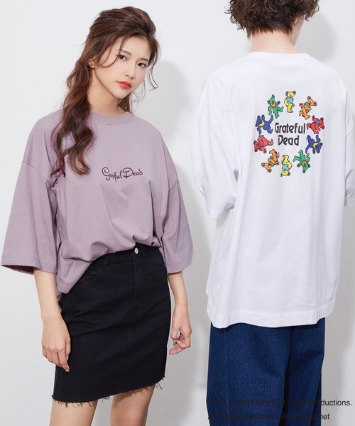JUNRED（ジュンレッド）の「GRATEFUL DEADサークルバックプリント（Tシャツ/カットソー・メンズ・ホワイト/パープル/ブルー系その他2・M/L）」の3枚目の写真