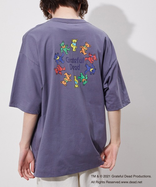 JUNRED（ジュンレッド）の「GRATEFUL DEADサークルバックプリント（Tシャツ/カットソー・メンズ・ホワイト/パープル/ブルー系その他2・M/L）」の2枚目の写真