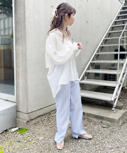 お値下げ✖️ 完売色 バックプリーツ シアー SHIRT 【公式通販】
