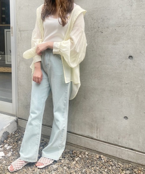 セール】バックフレアシアーシャツ（シャツ/ブラウス）｜one after