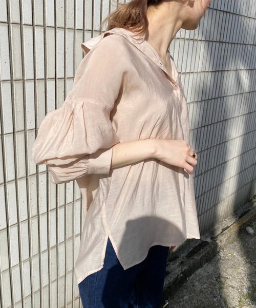 セール】バックフレアシアーシャツ（シャツ/ブラウス）｜one after