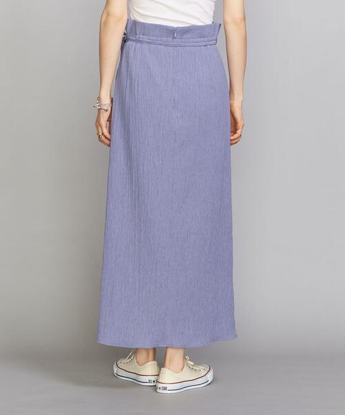 BEAUTY&YOUTH UNITED ARROWS（ビューティーアンドユースユナイテッドアローズ）の「BY クレープ ウエストリボンラップマキシスカート（スカート・レディース・シャーベット/コバルトブルー/ブラック・MEDIUM/SMALL）」の6枚目の写真