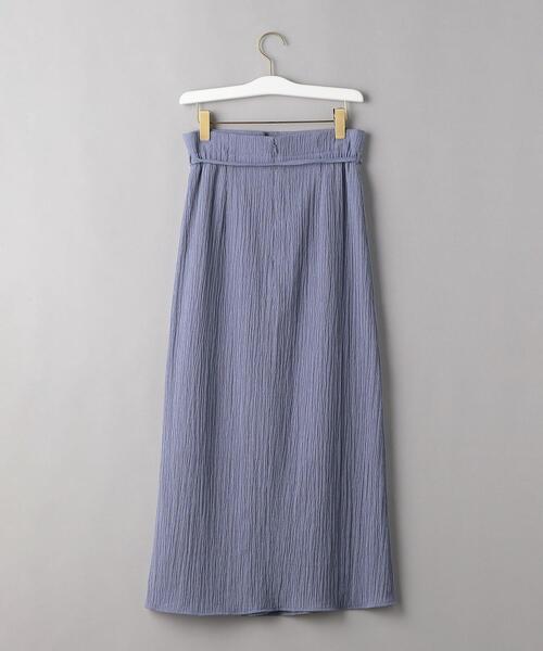 BEAUTY&YOUTH UNITED ARROWS（ビューティーアンドユースユナイテッドアローズ）の「BY クレープ ウエストリボンラップマキシスカート（スカート・レディース・シャーベット/コバルトブルー/ブラック・MEDIUM/SMALL）」の7枚目の写真