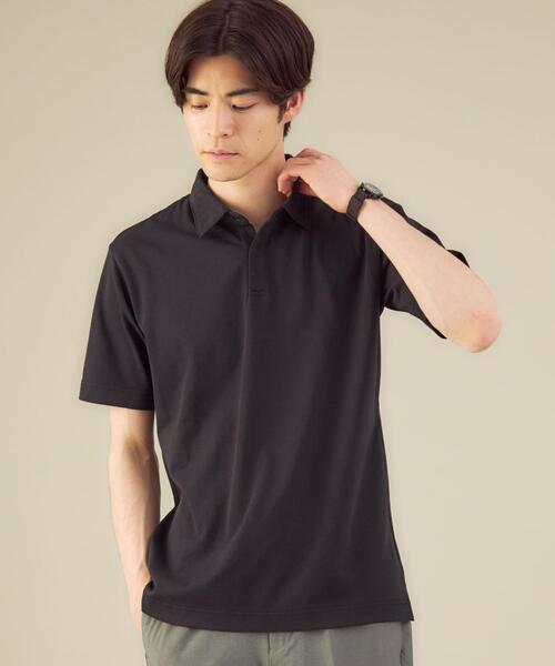 WORK TRIP OUTFITS GREEN LABEL RELAXING(ワークトリップアウトフィッツグリーンレーベル リラクシング)の「< 機能 / 抗菌 > WTO Clean スナップボタン ポロシャツ(ポロシャツ・メンズ・ホワイト/モカ/ブラック・X-LARGE/MEDIUM/SMALL/LARGE)」の2枚目の写真