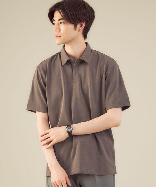 WORK TRIP OUTFITS GREEN LABEL RELAXING(ワークトリップアウトフィッツグリーンレーベル リラクシング)の「< 機能 / 抗菌 > WTO Clean スナップボタン ポロシャツ(ポロシャツ・メンズ・ホワイト/モカ/ブラック・X-LARGE/MEDIUM/SMALL/LARGE)」の3枚目の写真