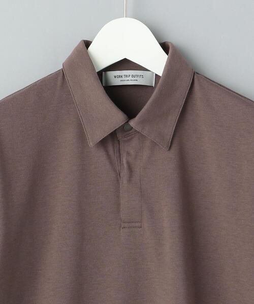WORK TRIP OUTFITS GREEN LABEL RELAXING(ワークトリップアウトフィッツグリーンレーベル リラクシング)の「< 機能 / 抗菌 > WTO Clean スナップボタン ポロシャツ(ポロシャツ・メンズ・ホワイト/モカ/ブラック・X-LARGE/MEDIUM/SMALL/LARGE)」の7枚目の写真