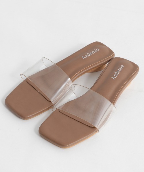 Andemiu（アンデミュウ）の「クリアフラットサンダル948829（サンダル・レディース・ブラック/ブラウン/アイボリー・SMALL/MEDIUM/LARGE）」の8枚目の写真