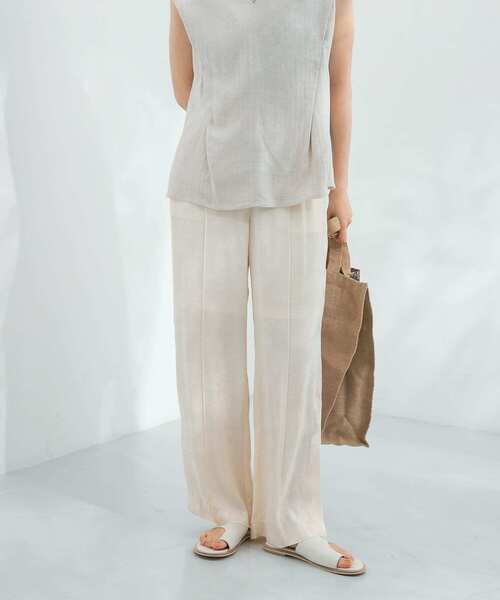 KBF（ケイビーエフ）の「ジャガードイージーパンツ（その他パンツ・レディース・ブラック/グレー/アイボリー・ONE）」の4枚目の写真