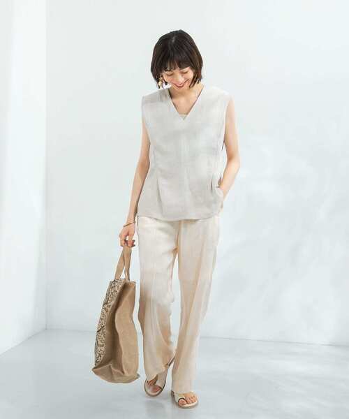 KBF（ケイビーエフ）の「ジャガードイージーパンツ（その他パンツ・レディース・ブラック/グレー/アイボリー・ONE）」の7枚目の写真