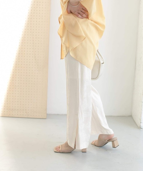 KBF（ケイビーエフ）の「ジャガードイージーパンツ（その他パンツ・レディース・ブラック/グレー/アイボリー・ONE）」の8枚目の写真