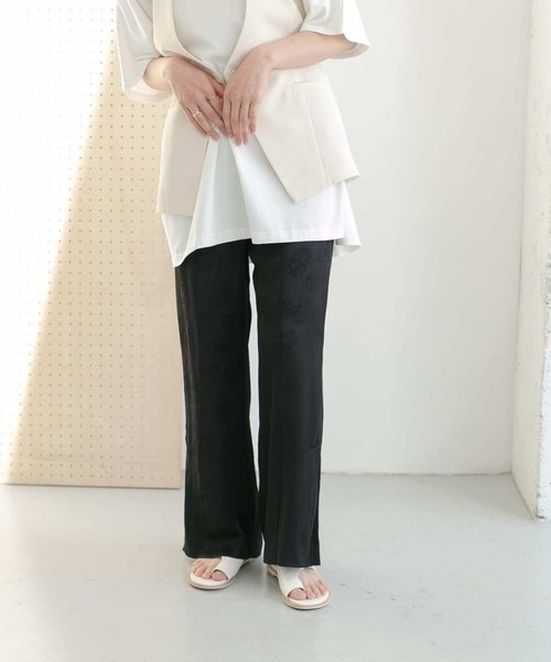 KBF（ケイビーエフ）の「ジャガードイージーパンツ（その他パンツ・レディース・ブラック/グレー/アイボリー・ONE）」の12枚目の写真