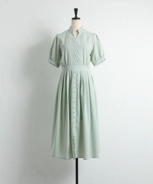 tocco closet(トッコ クローゼット)の「パール付きスキッパーデザインワンピース(ワンピース・レディース・ネイビー/ミント/グレイッシュベージュ・M)」の14枚目の写真