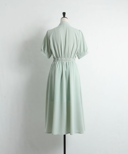 tocco closet(トッコ クローゼット)の「パール付きスキッパーデザインワンピース(ワンピース・レディース・ネイビー/ミント/グレイッシュベージュ・M)」の16枚目の写真