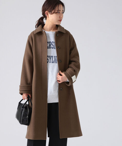 B:MING by BEAMS(ビーミングバイビームス)の「B:MING by BEAMS / メルトン ステンカラー コート 21AW(ステンカラーコート・レディース・イエロー/モカ/ライトベージュ・SMALL/MEDIUM)」の4枚目の写真