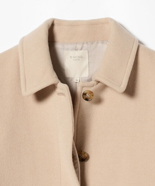 B:MING by BEAMS(ビーミングバイビームス)の「B:MING by BEAMS / メルトン ステンカラー コート 21AW(ステンカラーコート・レディース・イエロー/モカ/ライトベージュ・SMALL/MEDIUM)」の21枚目の写真