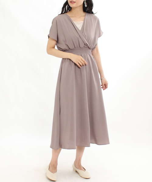 リネンライクカシュクールワンピース ワンピース Trudea トルディア のファッション通販 Zozotown