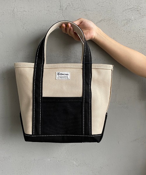ORCIVAL（オーシバル）の「【FUDGE 10月号掲載】[ORCIVAL/オーシバル] 別注 キャンバストートバッグ（トートバッグ・レディース・ライトカーキ/アイボリー・ONE SIZE）」の8枚目の写真