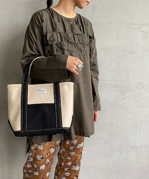 ORCIVAL（オーシバル）の「【FUDGE 10月号掲載】[ORCIVAL/オーシバル] 別注 キャンバストートバッグ（トートバッグ・レディース・ライトカーキ/アイボリー・ONE SIZE）」の22枚目の写真