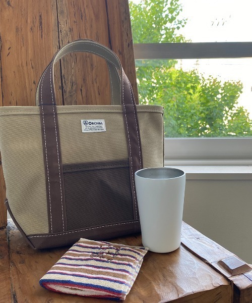 ORCIVAL（オーシバル）の「【FUDGE 10月号掲載】[ORCIVAL/オーシバル] 別注 キャンバストートバッグ（トートバッグ・レディース・ライトカーキ/アイボリー・ONE SIZE）」の18枚目の写真
