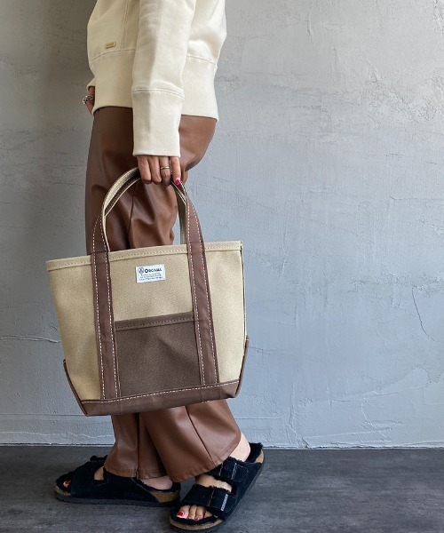 ORCIVAL（オーシバル）の「【FUDGE 10月号掲載】[ORCIVAL/オーシバル] 別注 キャンバストートバッグ（トートバッグ・レディース・ライトカーキ/アイボリー・ONE SIZE）」の19枚目の写真